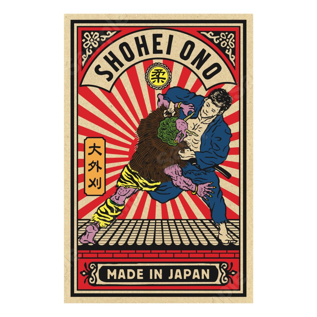 Osotogari Sticker - 40mm x 60mm